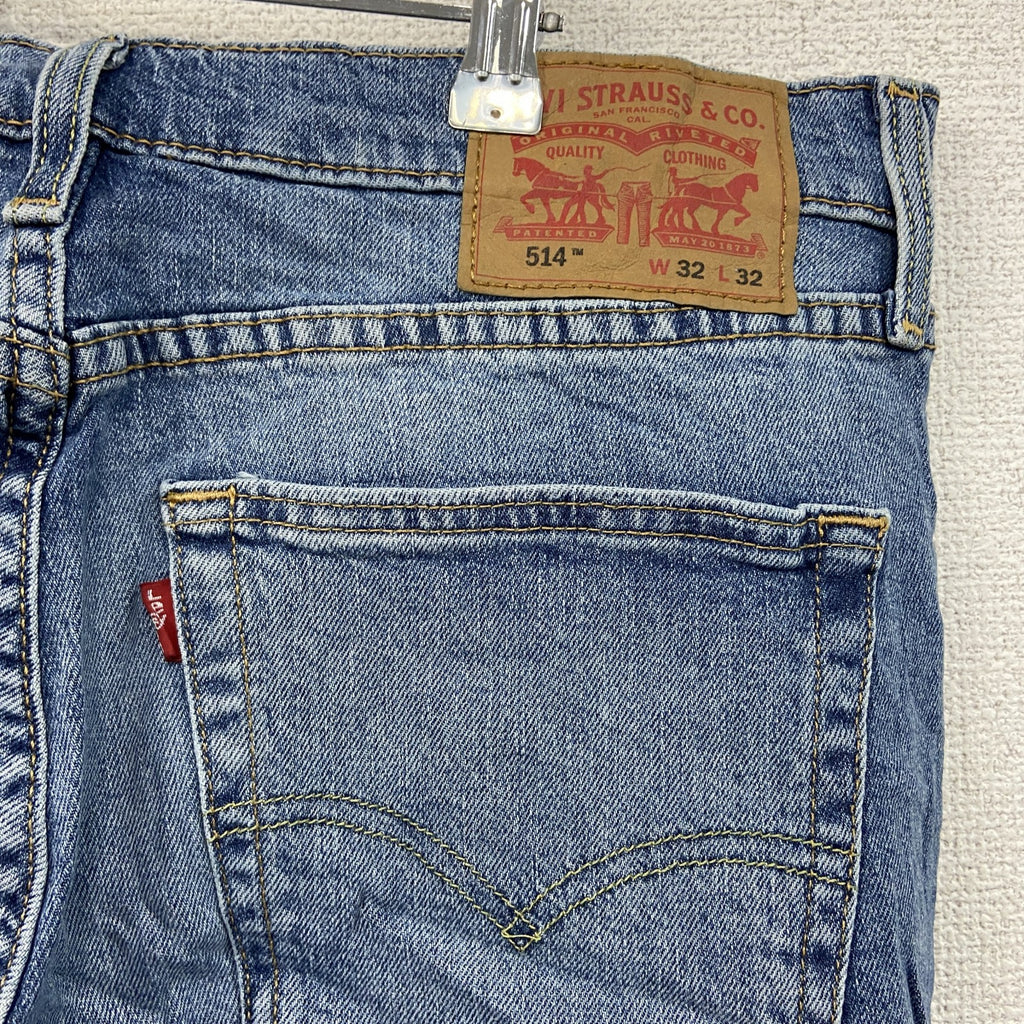 Levi’s　リーバイス　514　デニムパンツ/ジーンズ　ジップフライ　縦落ち　インディゴ　W32サイズ　古着