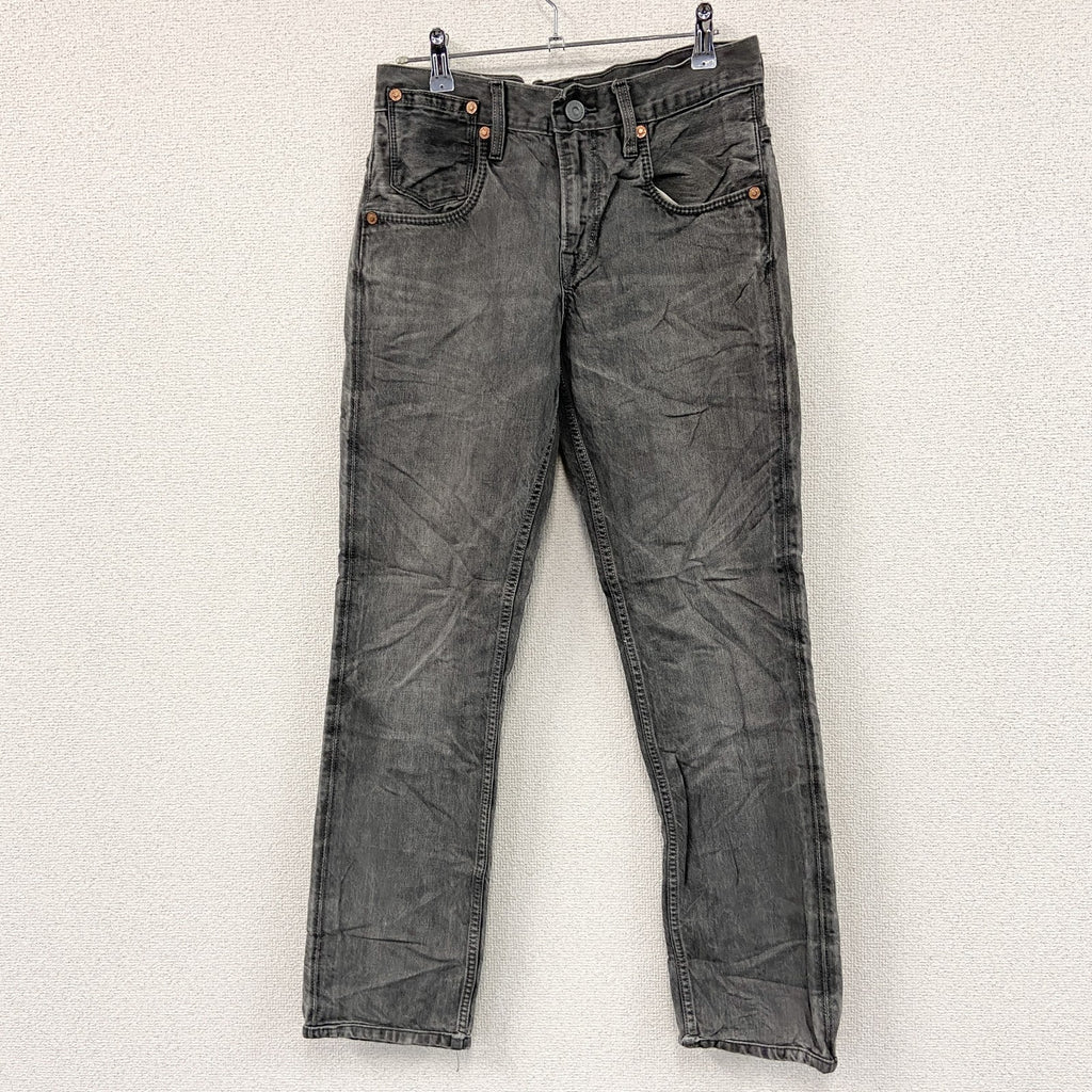 Levi’s　リーバイス　511　ブラックデニムパンツ/ジーンズ　ジップフライ　縦落ち　黒　ブラック　W30サイズ　古着