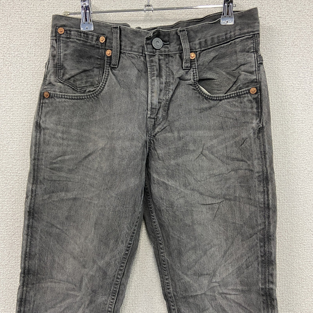 Levi’s　リーバイス　511　ブラックデニムパンツ/ジーンズ　ジップフライ　縦落ち　黒　ブラック　W30サイズ　古着