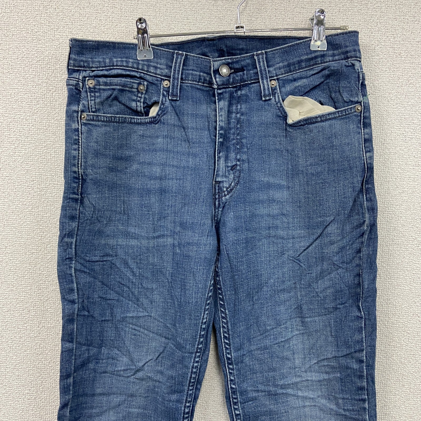 Levi’s　リーバイス　514　デニムパンツ/ジーンズ　ジップフライ　縦落ち　インディゴ　W32サイズ　古着