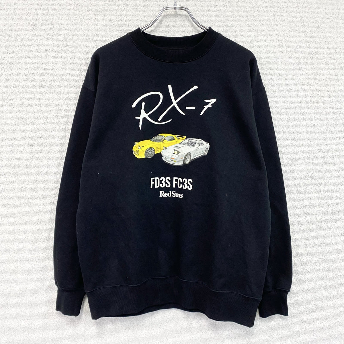 頭文字D　イニシャルD　RX-7　スウェット/トレーナー　黒　ブラック　Lサイズ　古着