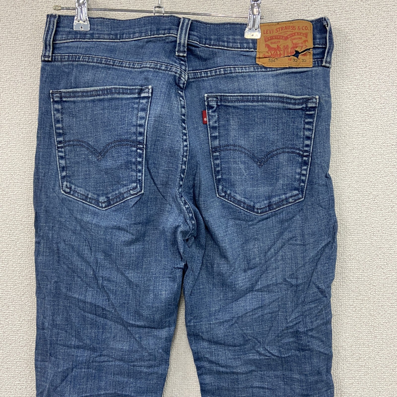 Levi’s　リーバイス　514　デニムパンツ/ジーンズ　ジップフライ　縦落ち　インディゴ　W32サイズ　古着