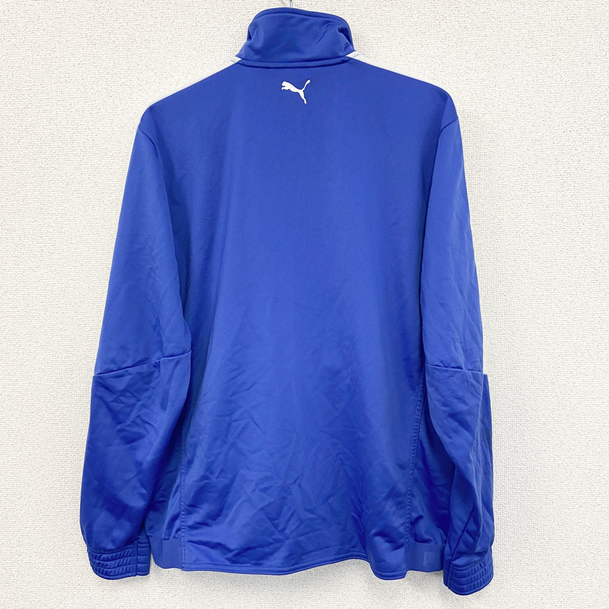 PUMA　プーマ　フルジップトラックジャケット　ロゴプリント　青　ブルー　Lサイズ　古着
