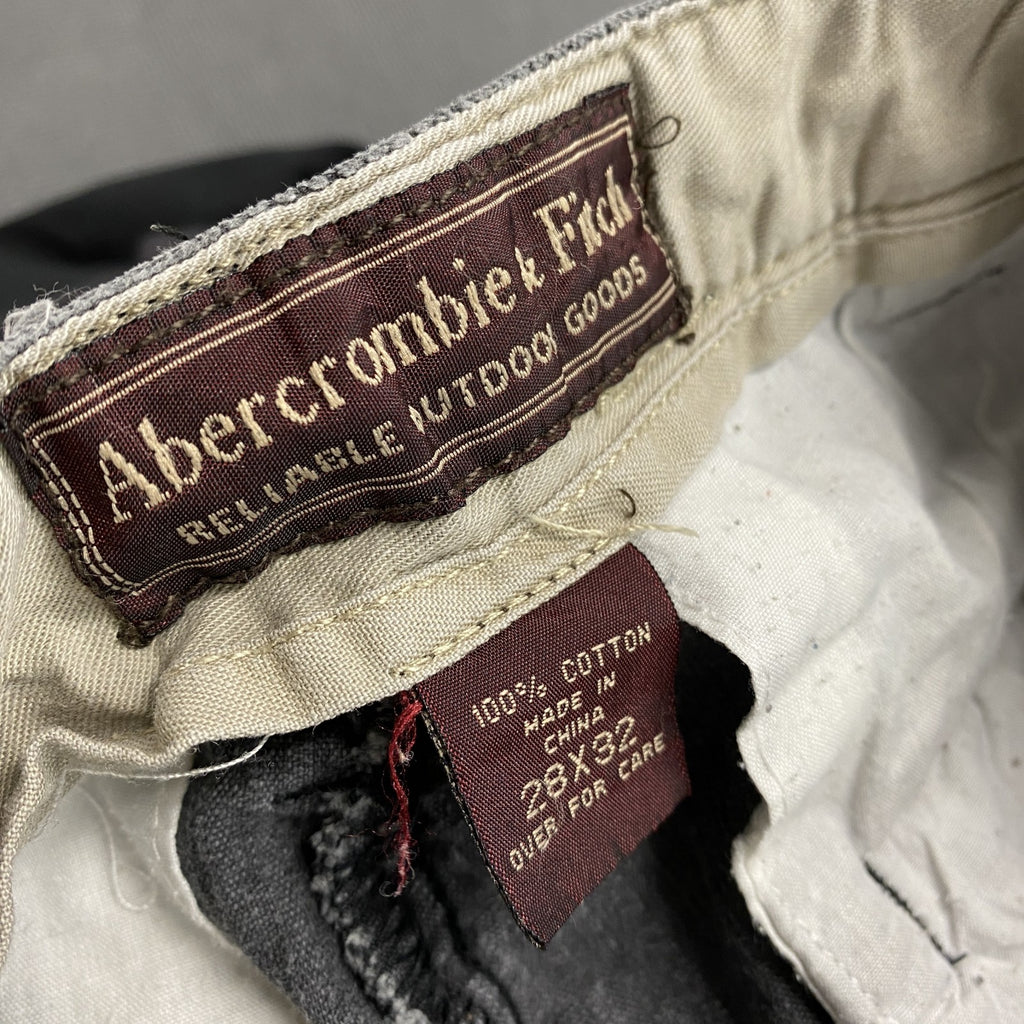 ～00s　Abercrombie&Fitch　アバクロ　コーデュロイパンツ　ヴィンテージ　グレー　灰色　W28サイズ　古着