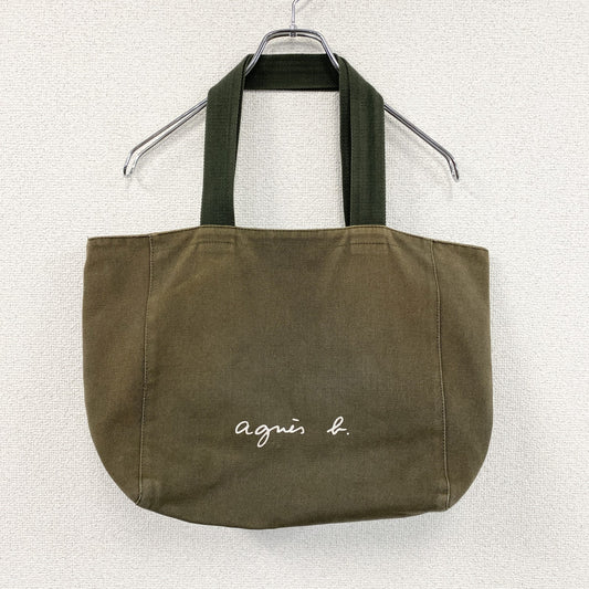 agnes b　アニエスベー　キャンバストートバッグ　カーキ