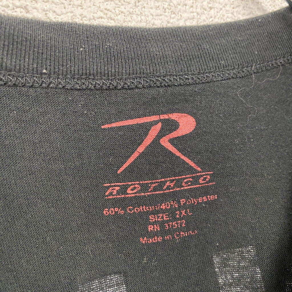 ROTHCO　半袖プリントTシャツ　POLICE　黒　ブラック　2XLサイズ　古着