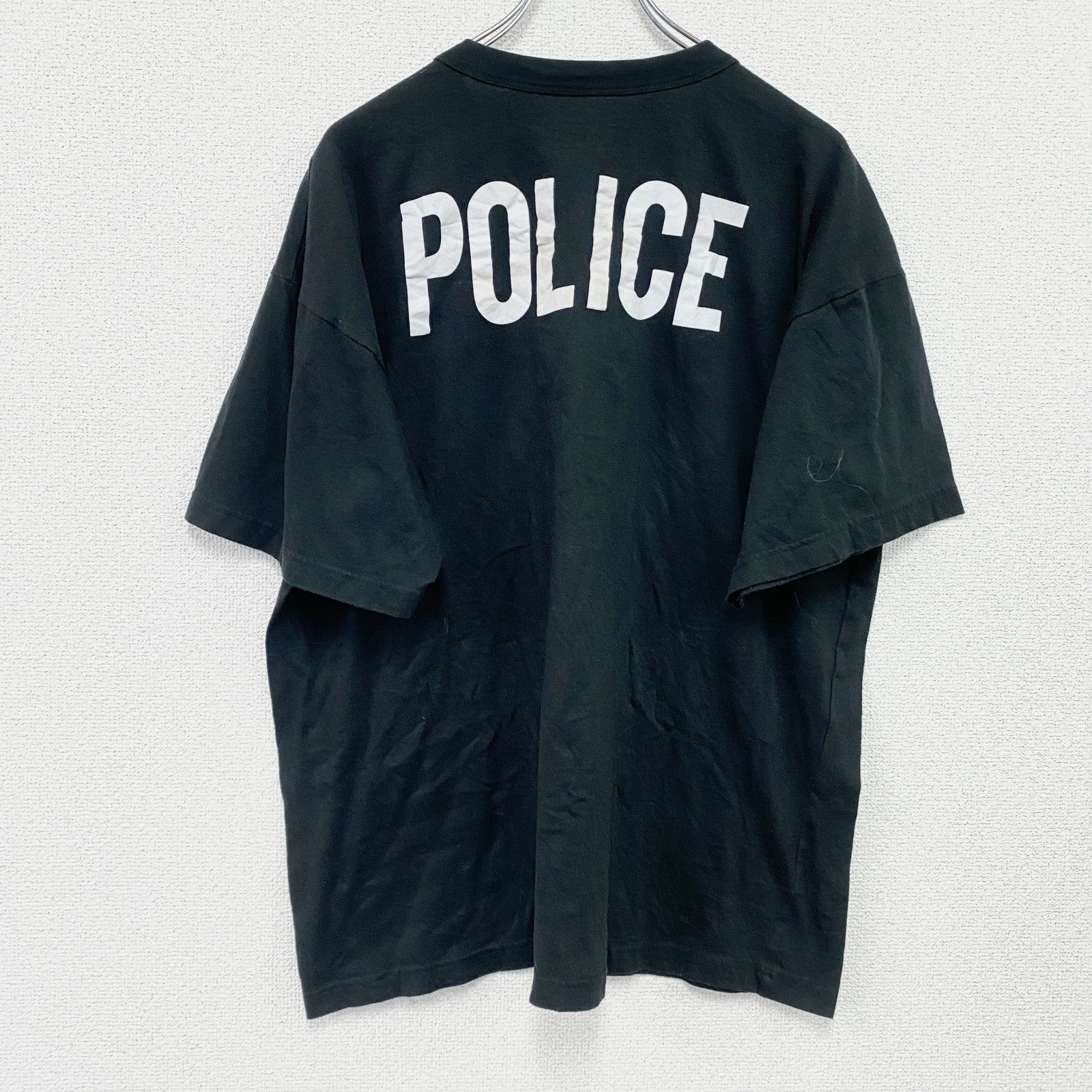 ROTHCO　半袖プリントTシャツ　POLICE　黒　ブラック　2XLサイズ　古着