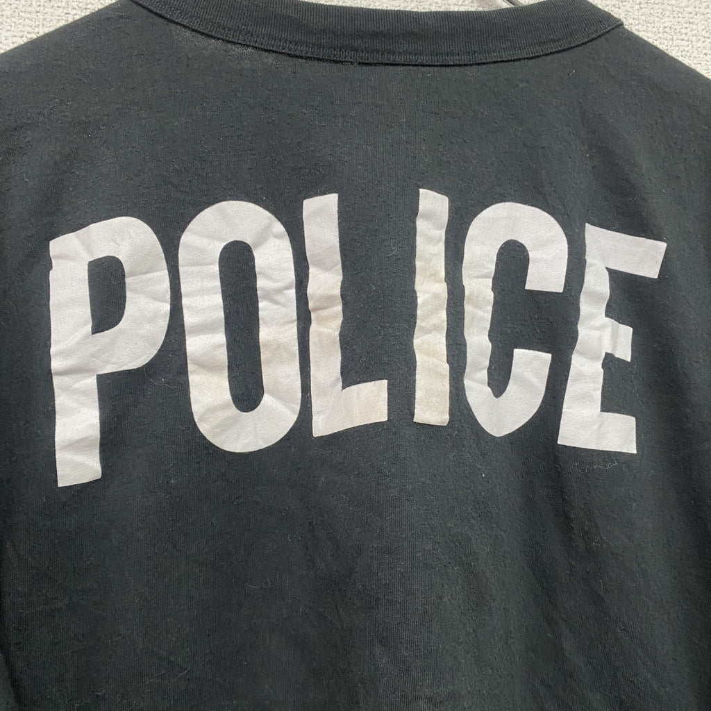 ROTHCO　半袖プリントTシャツ　POLICE　黒　ブラック　2XLサイズ　古着