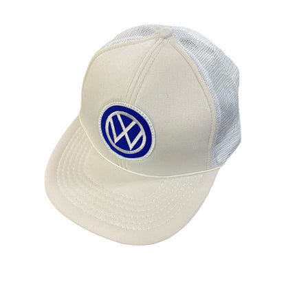 ～90s　Volkswagen　フォルクスワーゲン　メッシュキャップ　企業ロゴ　白　ホワイト　ワンサイズ