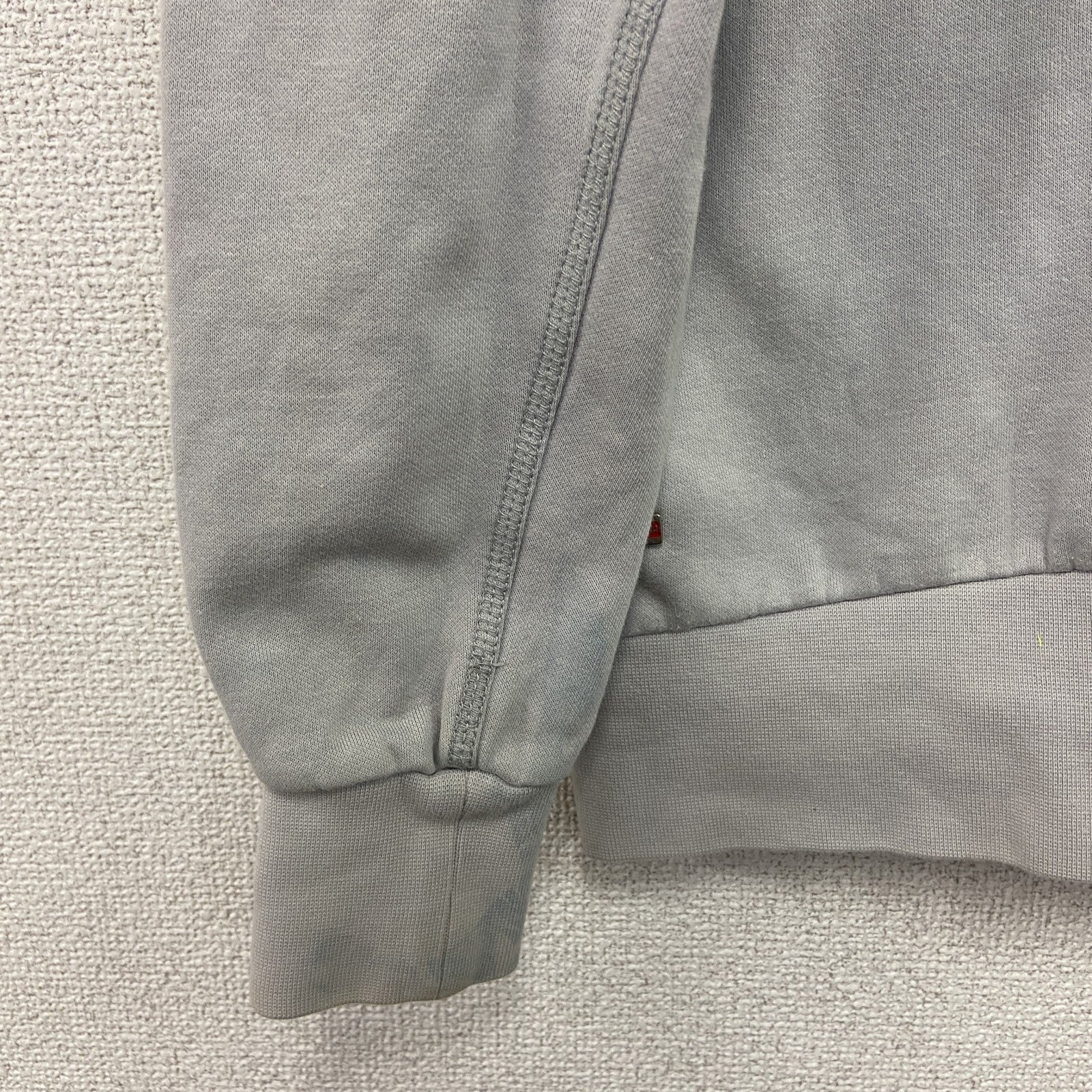 PUMA　プーマ　トラックジャケット/ジャージ　デカロゴ　裏ボア　灰色　グレー　Sサイズ　古着