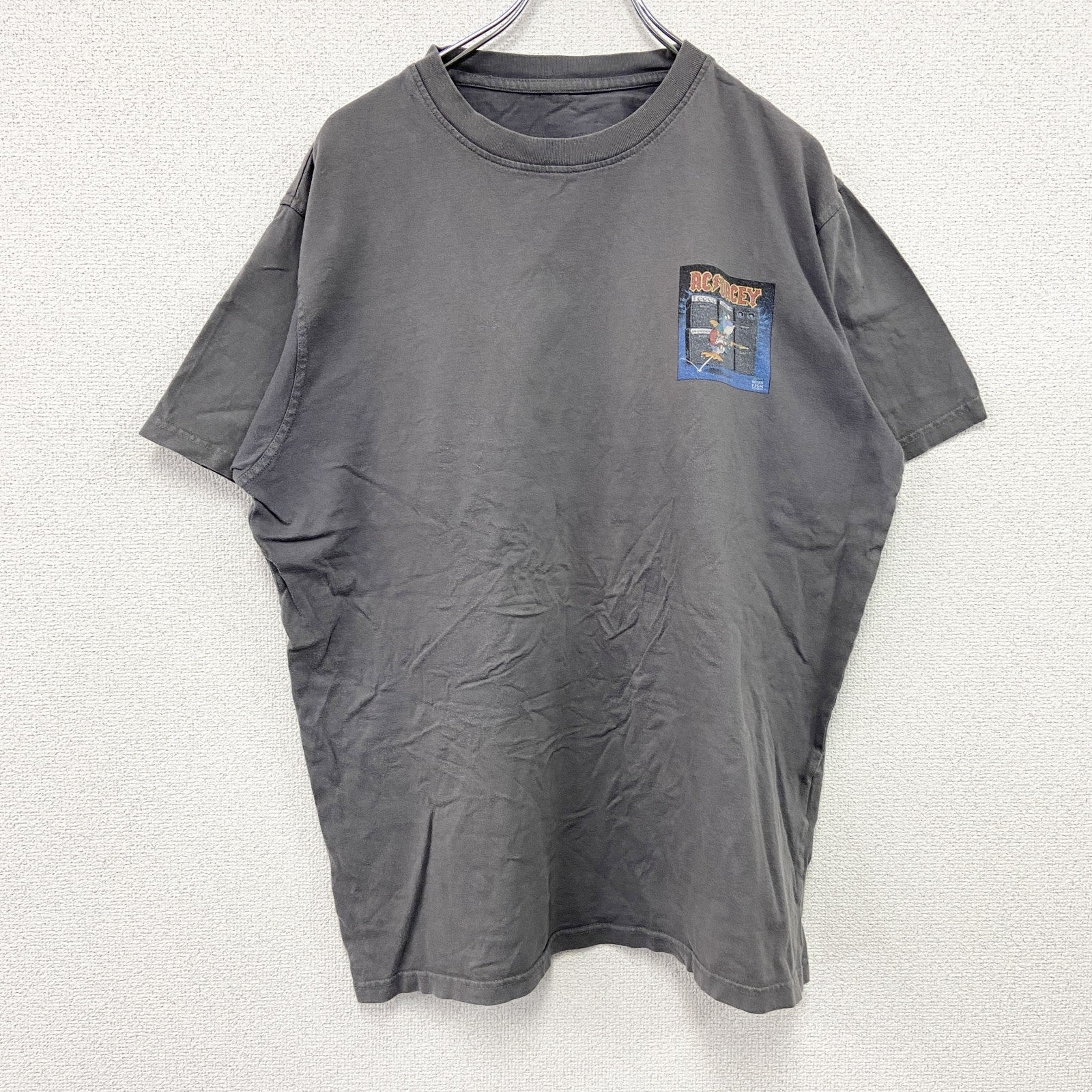 Weird Fish　半袖プリントTシャツ　パロディT　AC DACEY　灰色　グレー　XLサイズ　古着