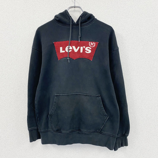 Levi's　リーバイス　スウェットパーカー/フーディー　デカロゴ　黒　ブラック　Mサイズ