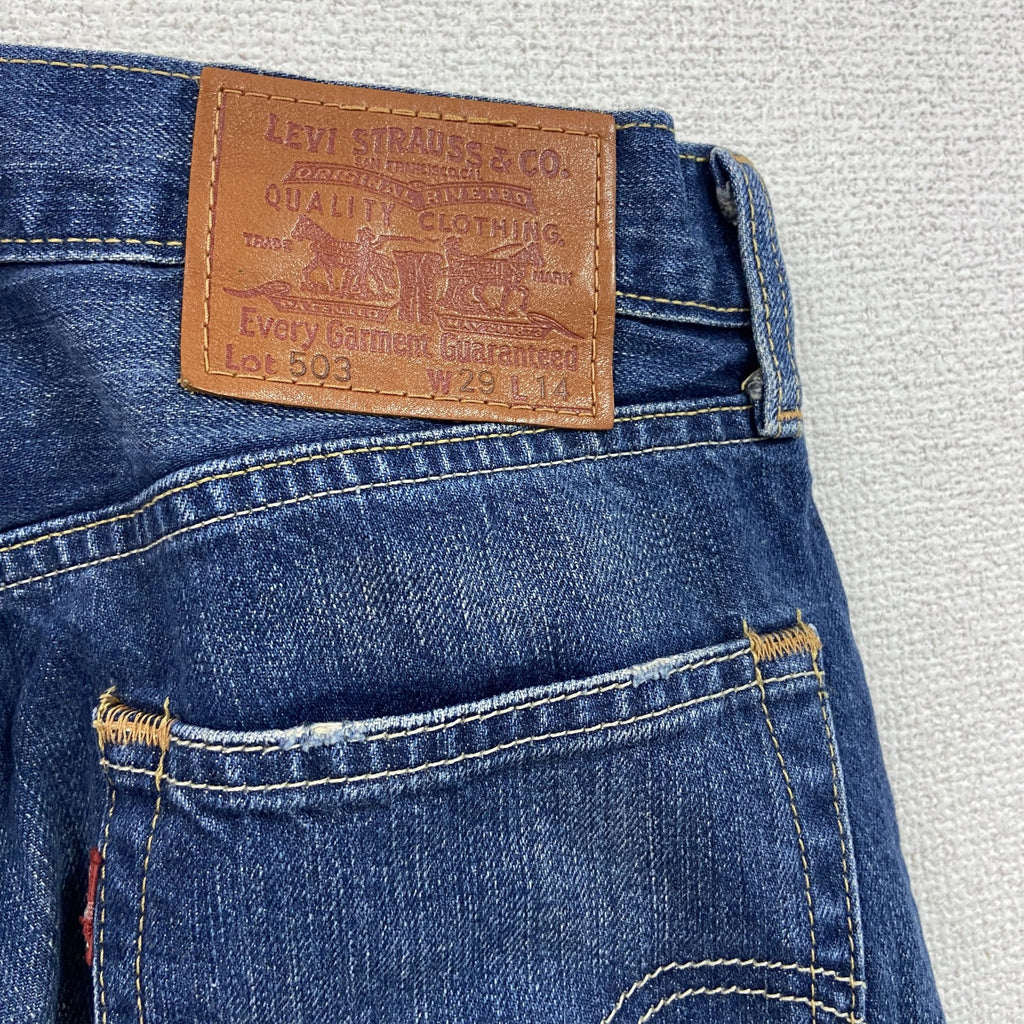 Levi's　リーバイス　503　デニムハーフパンツ/ジーンズ　ジップフライ　インディゴ　W29サイズ　古着