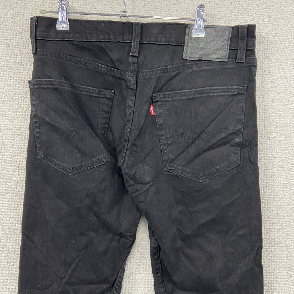 Levi’s　リーバイス　502　ブラックデニムパンツ/ジーンズ　ジップフライ　黒　ブラック　W30サイズ　古着