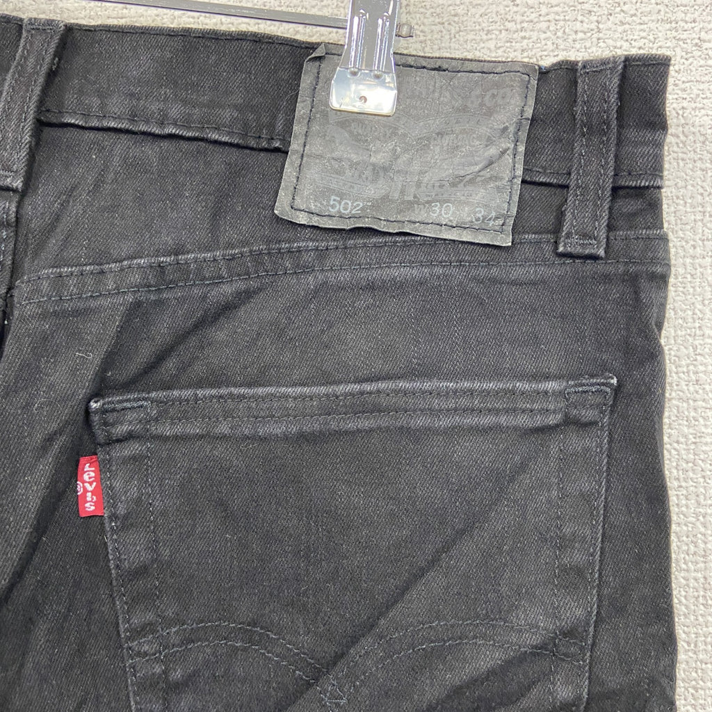 Levi’s　リーバイス　502　ブラックデニムパンツ/ジーンズ　ジップフライ　黒　ブラック　W30サイズ　古着