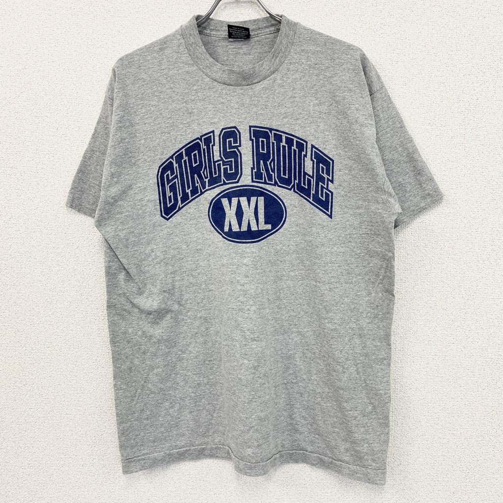 90s　ACKLEY MOODS　半袖プリントTシャツ　ヴィンテージ　シングルステッチ　灰色　グレー　XLサイズ　古着