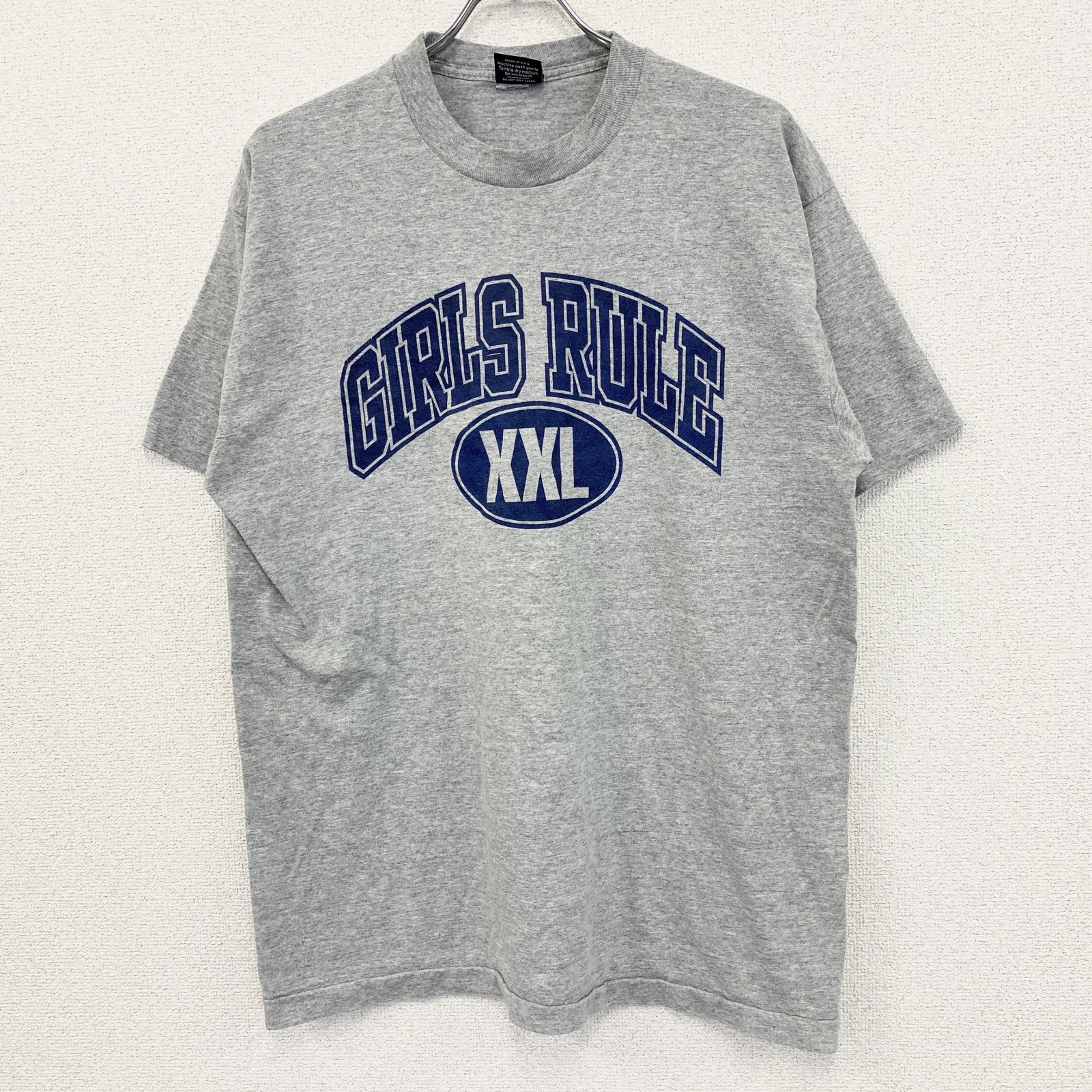 90s　ACKLEY MOODS　半袖プリントTシャツ　ヴィンテージ　シングルステッチ　灰色　グレー　XLサイズ　古着