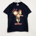 GILDAN　MARVEL　マーベル　IRON MAN　アイアンマン　半袖プリントTシャツ　黒　ブラック　Mサイズ　古着