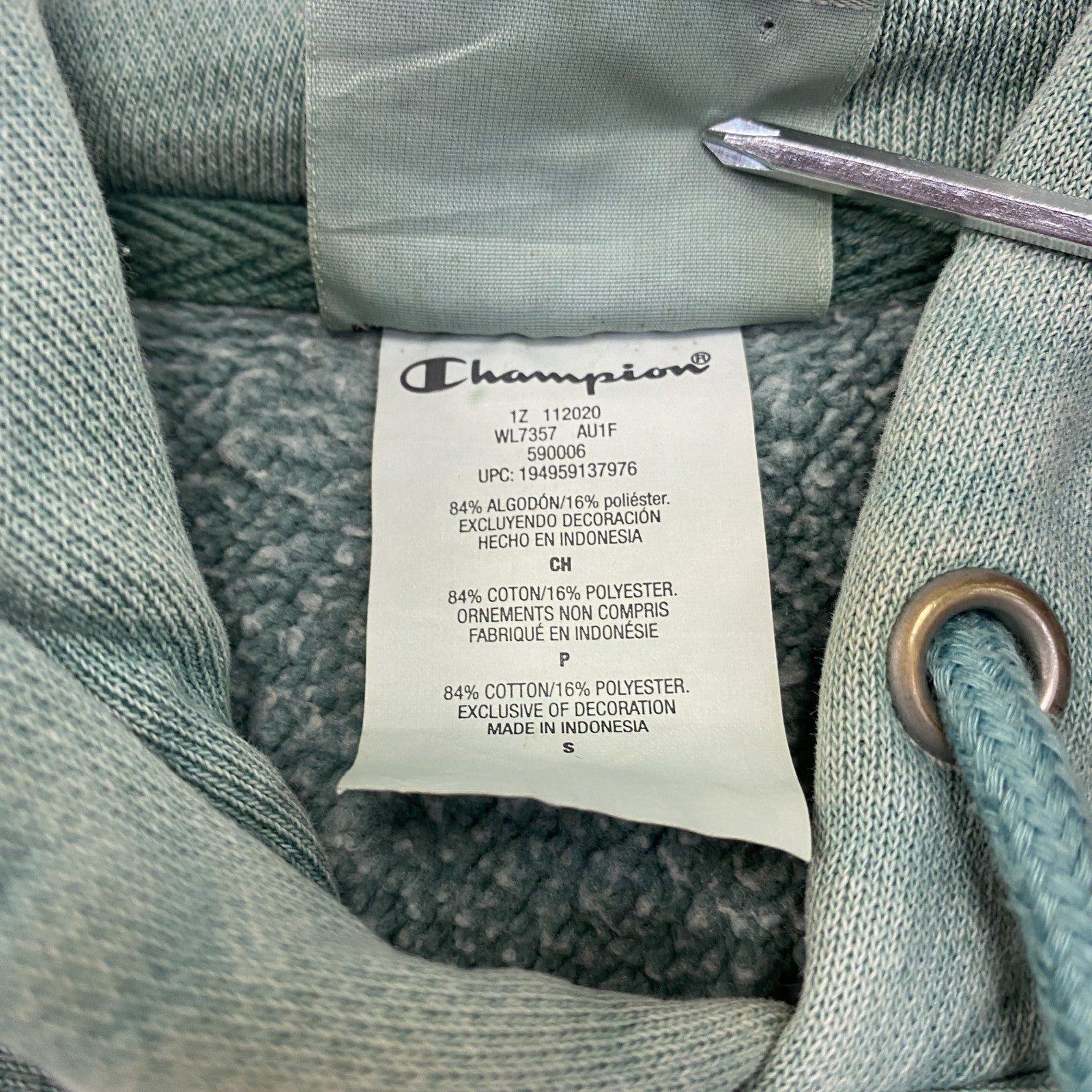 Champion　チャンピオン　リバースウィーブ　スウェットパーカー/フーディー　緑　グリーン　Sサイズ　古着