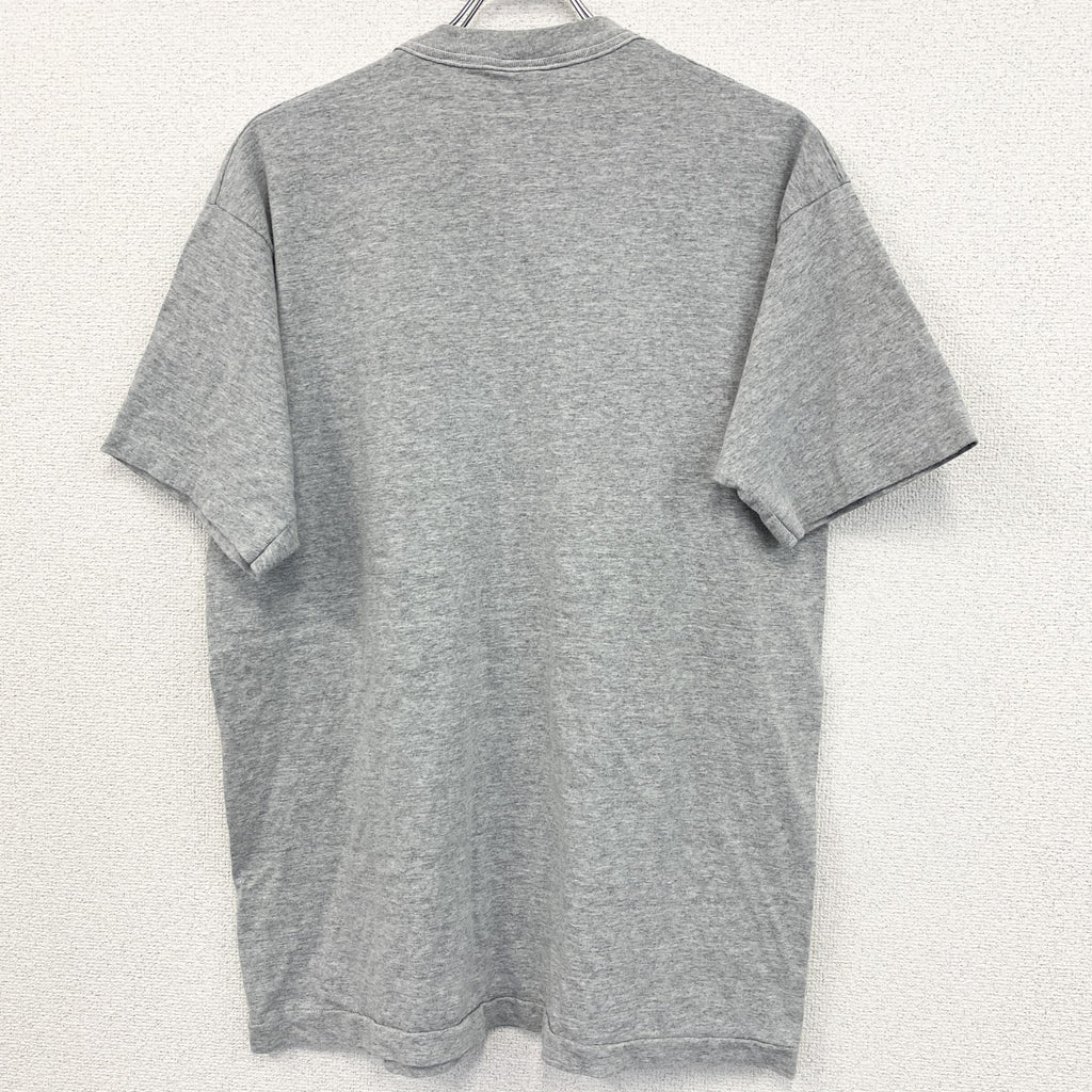 90s　ACKLEY MOODS　半袖プリントTシャツ　ヴィンテージ　シングルステッチ　灰色　グレー　XLサイズ　古着