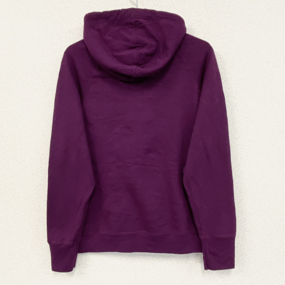 champion　チャンピオン　スウェットパーカー/フーディ　ラグランスリーブ　ワッペン　現行　紫　パープル　Lサイズ　古着
