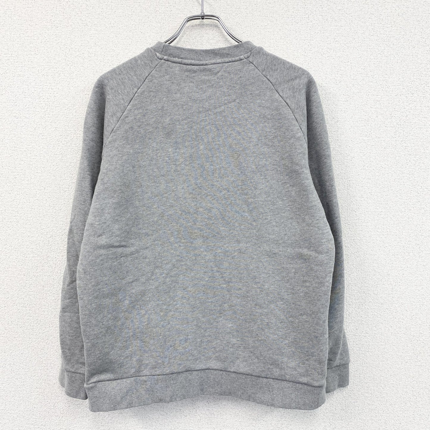 adidas　アディダス　スウェット/トレーナー　ラグランスリーブ　トレフォイルロゴ　デカロゴ　グレー　Oサイズ