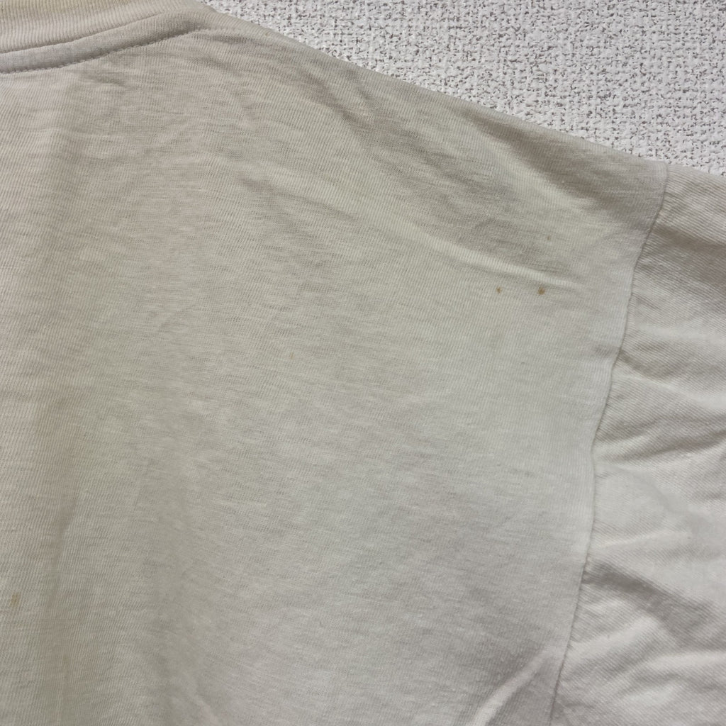 90s～　Cosmos Blue　半袖プリントTシャツ　アレックスクリビ―レ　白　ホワイト　XLサイズ　　ヴィンテージ　古着