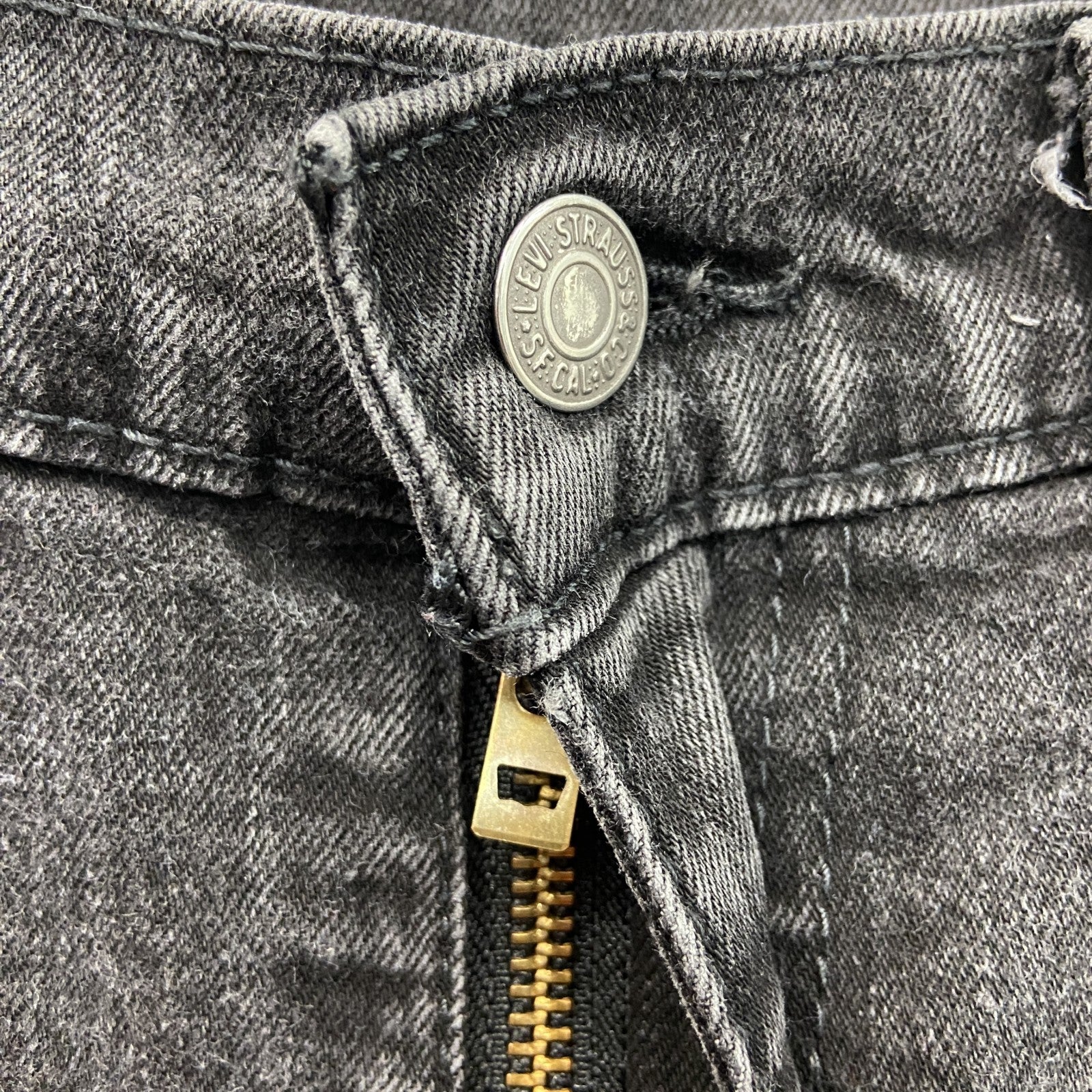 Levi’s　リーバイス　502　ブラックデニムパンツ/ジーンズ　ジップフライ　黒　ブラック　W32サイズ　古着