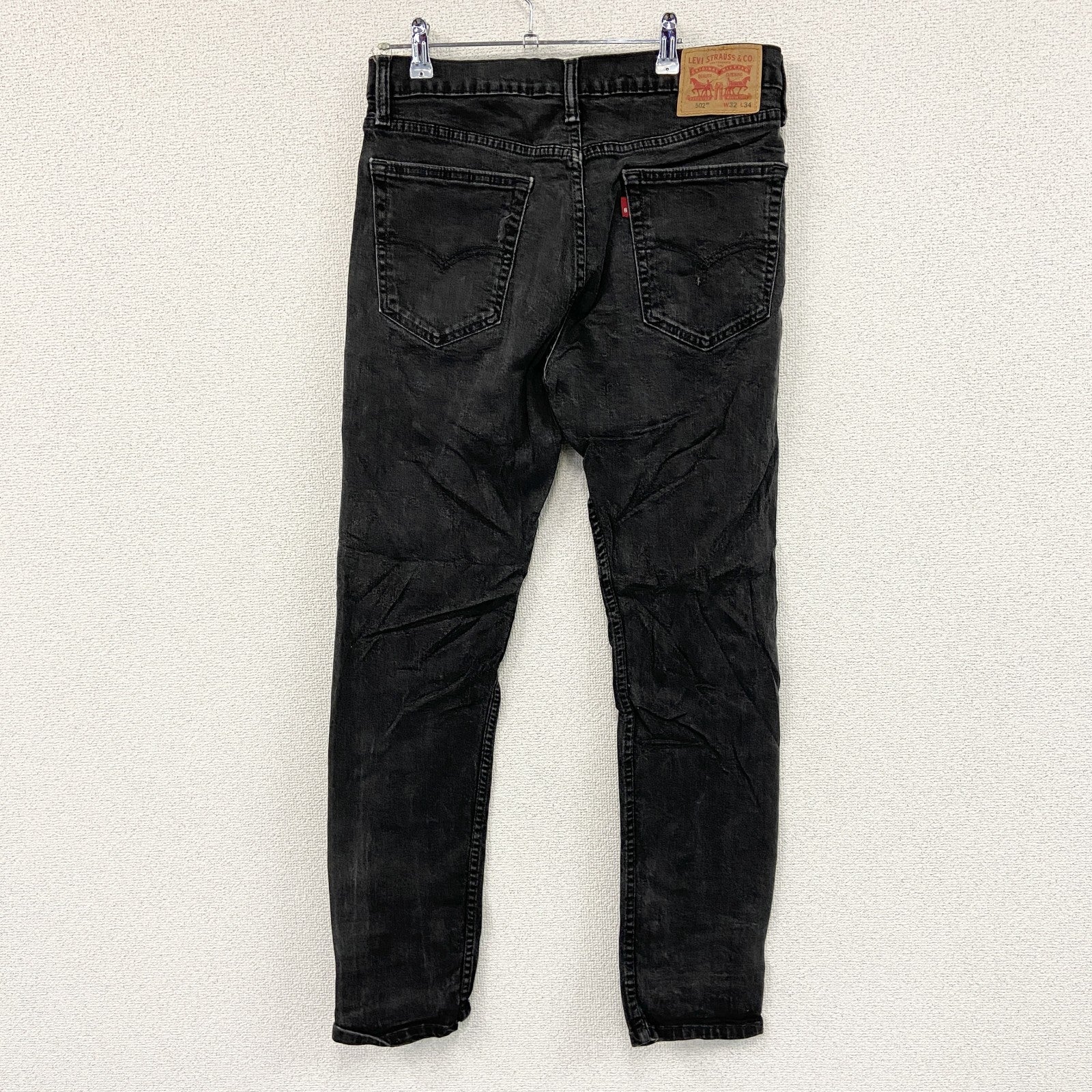 Levi’s　リーバイス　502　ブラックデニムパンツ/ジーンズ　ジップフライ　黒　ブラック　W32サイズ　古着