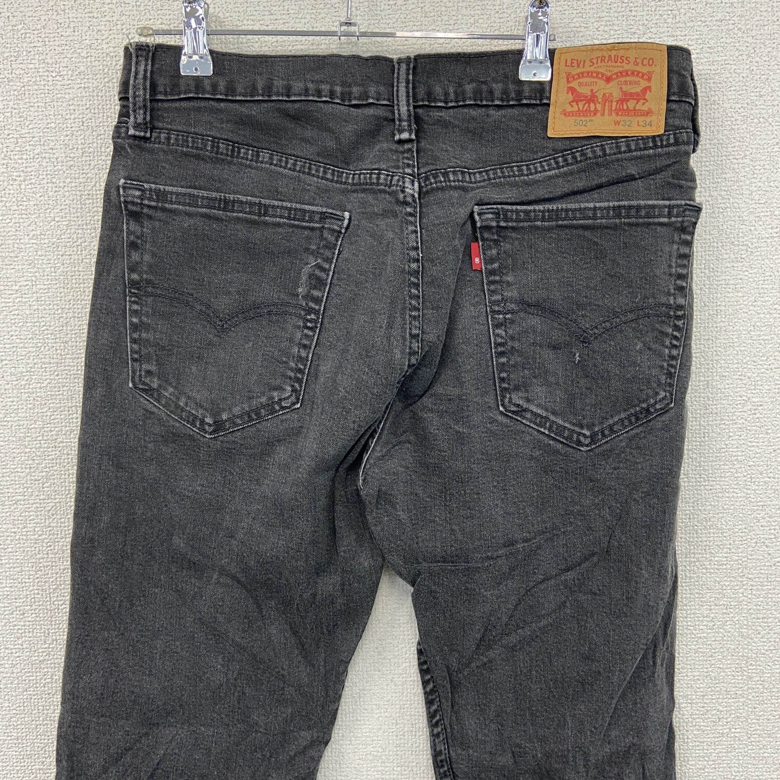 Levi’s　リーバイス　502　ブラックデニムパンツ/ジーンズ　ジップフライ　黒　ブラック　W32サイズ　古着