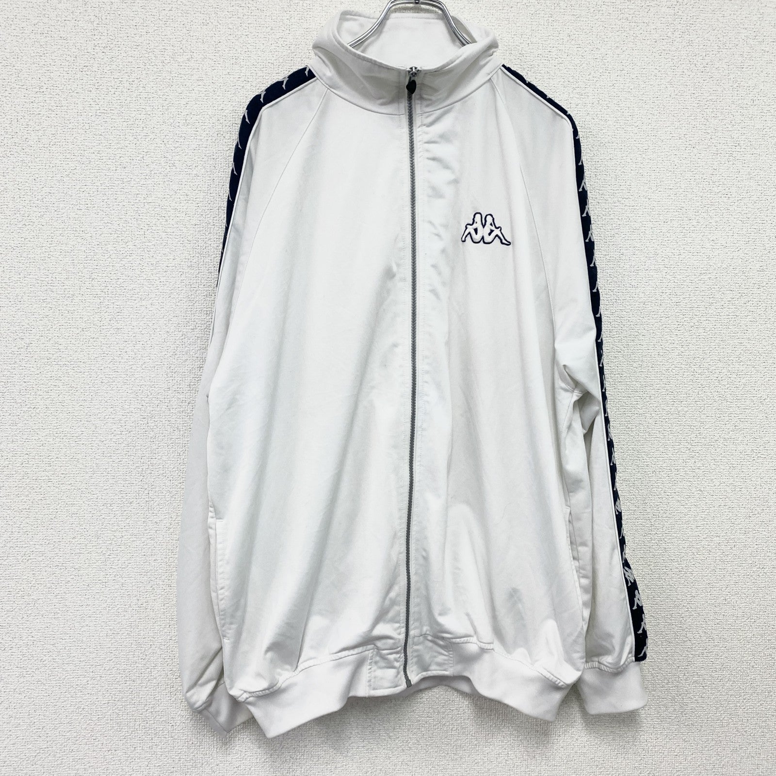 90s　Kappa　カッパ　トラックジャケット/ジャージ　ヴィンテージ　白　ホワイト　2XLサイズ　古着