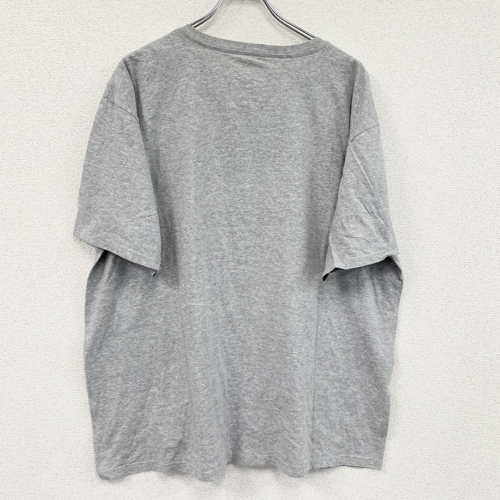 adidas　アディダス　半袖プリントTシャツ　パフォーマンスロゴ　灰色　グレー　2Xサイズ　古着