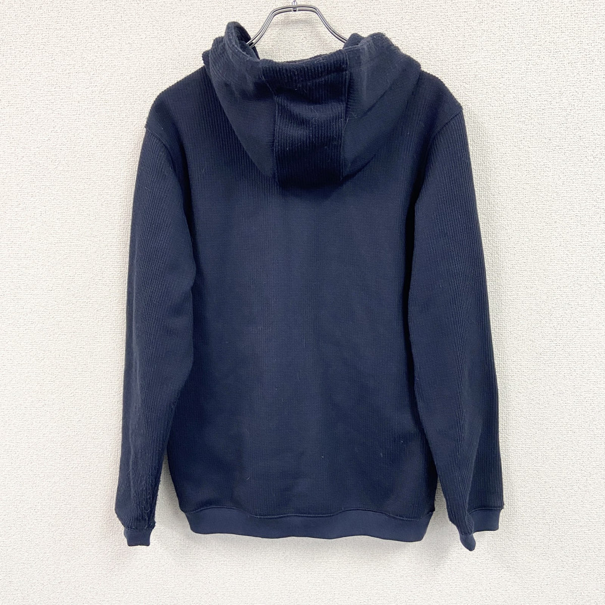 adidas　アディダス　フルジップパーカー/フーディー　紺　ネイビー　XLサイズ トレーナー スウェットトップス フード付き 古着