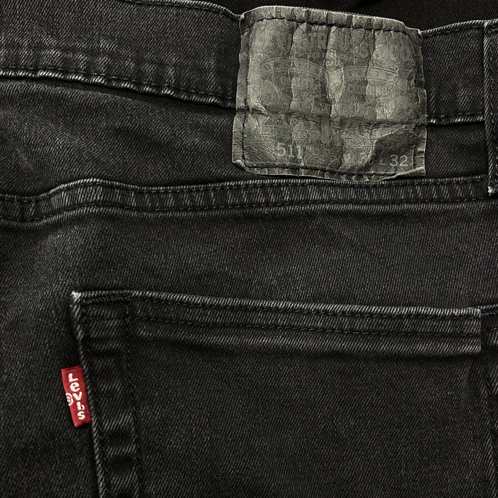 Levi’s　リーバイス　511　ブラックデニムパンツ/ジーンズ　ジップフライ　黒　ブラック　W36サイズ　古着