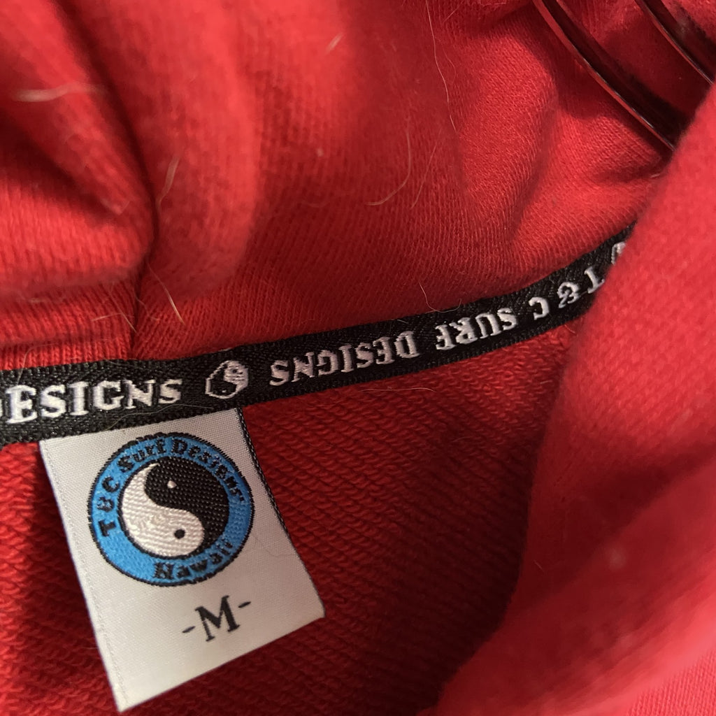 T&C SURF DESIGNS　フルジップパーカー/フーディー　赤　レッド　Mサイズ トレーナー スウェットトップス フード付き 古着