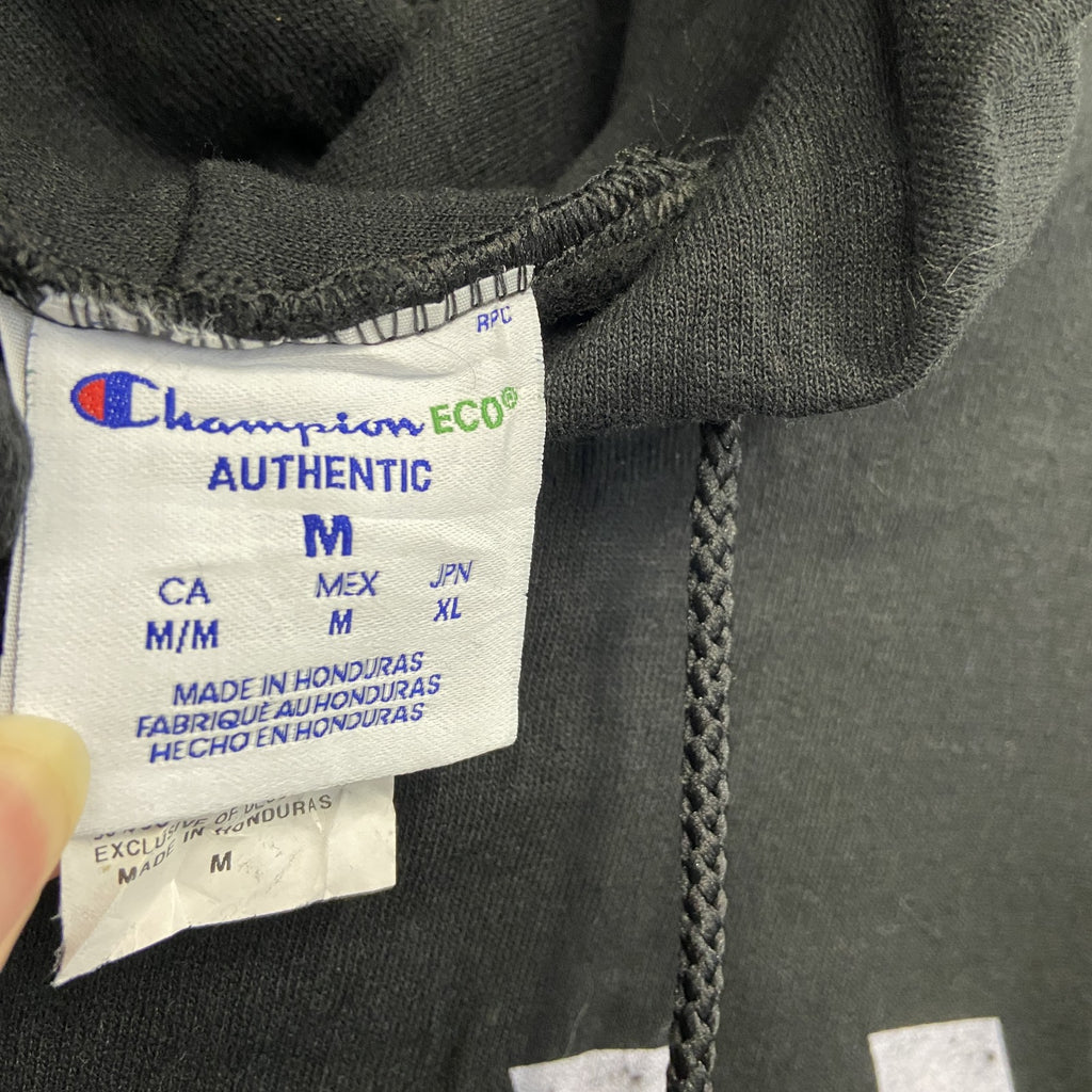 champion　チャンピオン　スウェットパーカー/フーディ　JAY WALK　刺繍ロゴ　現行　黒　ブラック　Mサイズ　古着