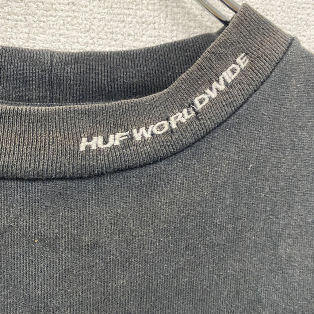 HUF　ハフ　半袖ポケットTシャツ　ポケT　黒　ブラック　XLサイズ　古着