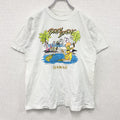 90s～　LESMORE　半袖プリントTシャツ　染み込みプリント　ヴィンテージ　白　ホワイト　Mサイズ　古着