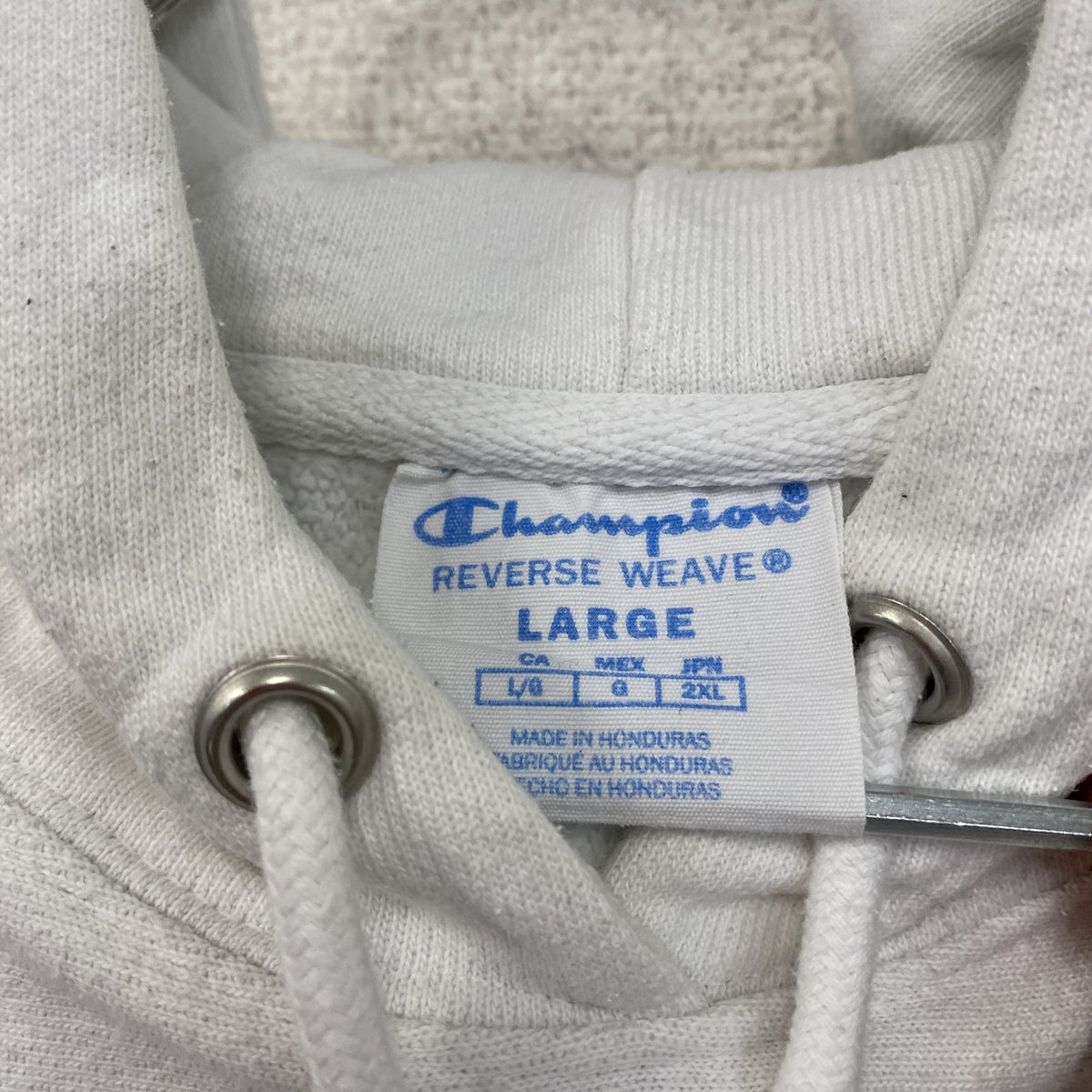 Champion　チャンピオン　リバースウィーブ　スウェットパーカー/フーディー　白　ホワイト　Lサイズ トレーナー スウェットトップス フード付き 古着