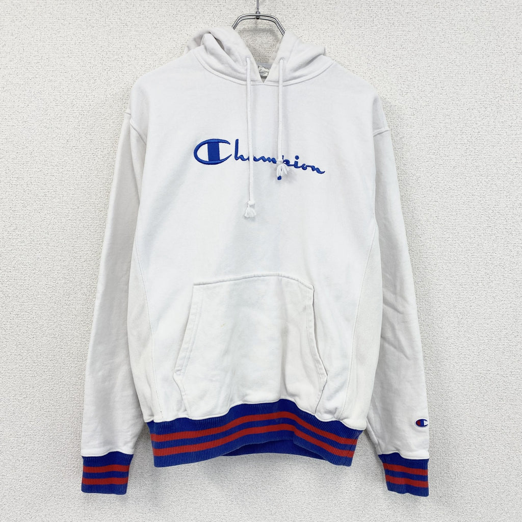 Champion　チャンピオン　リバースウィーブ　スウェットパーカー/フーディー　白　ホワイト　Mサイズ トレーナー スウェットトップス フード付き 古着