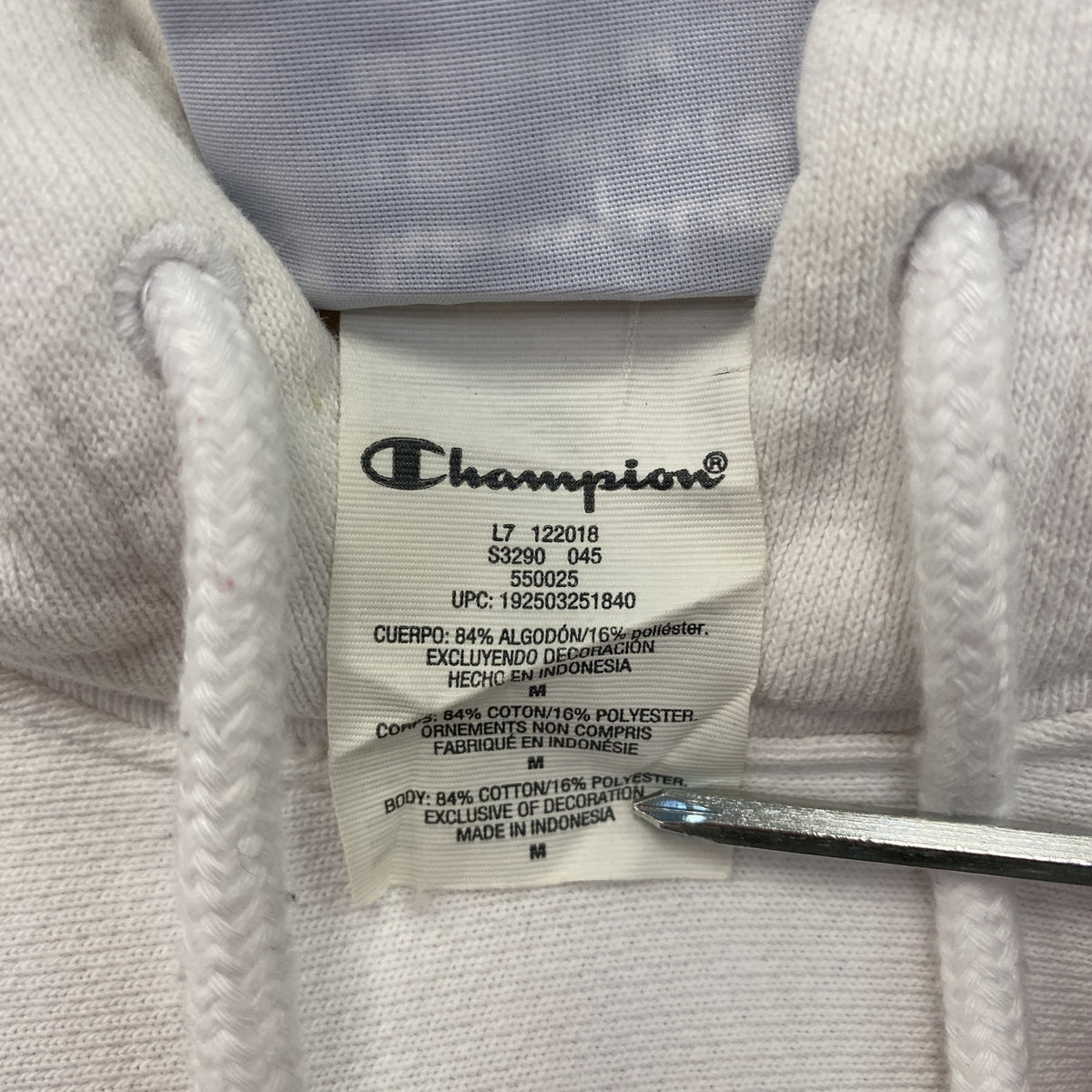Champion　チャンピオン　リバースウィーブ　スウェットパーカー/フーディー　白　ホワイト　Mサイズ トレーナー スウェットトップス フード付き 古着