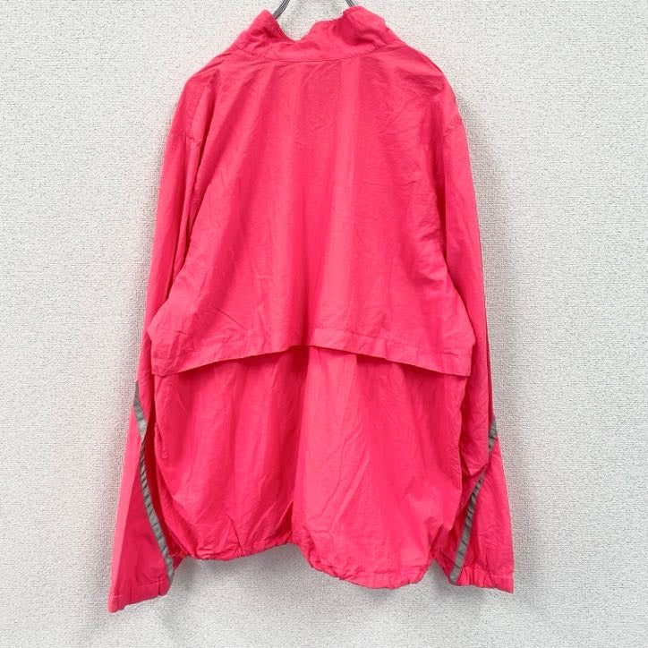 90s　NIKE　ナイキ　ハーフジップナイロンジャケット　ヴィンテージ　銀タグ　ピンク　XLサイズ