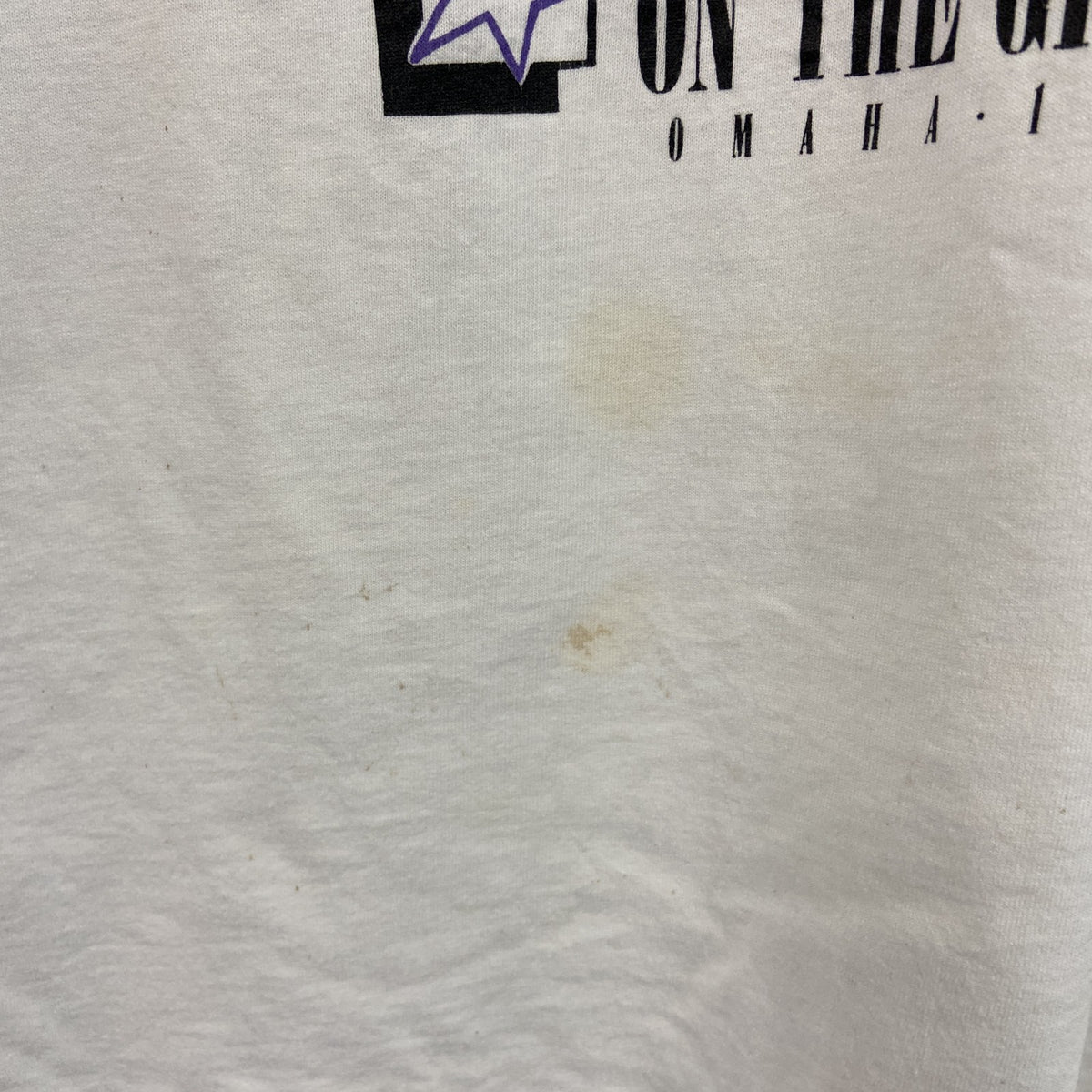 FRUIT OF THE LOOM　フルーツオブザルーム　半袖プリントTシャツ　シングルステッチ　白　ホワイト　XLサイズ カットソー メンズ コットン 古着