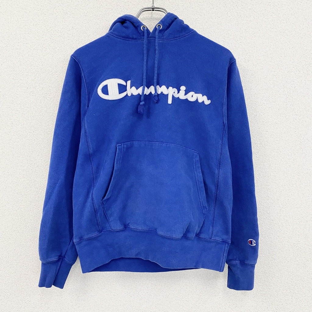 Champion　チャンピオン　リバースウィーブ　スウェットパーカー/フーディー　ヘビーウエイト　現行　青　ブルー　Sサイズ トレーナー スウェットトップス フード付き 古着