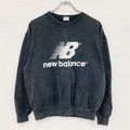 90s～　New Balance　ニューバランス　スウェット/トレーナー　デカロゴ　ヴィンテージ　黒　ブラック　Lサイズ スウェットトップス メンズ 古着
