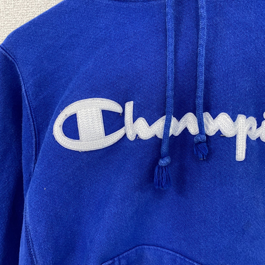 Champion　チャンピオン　リバースウィーブ　スウェットパーカー/フーディー　ヘビーウエイト　現行　青　ブルー　Sサイズ トレーナー スウェットトップス フード付き 古着