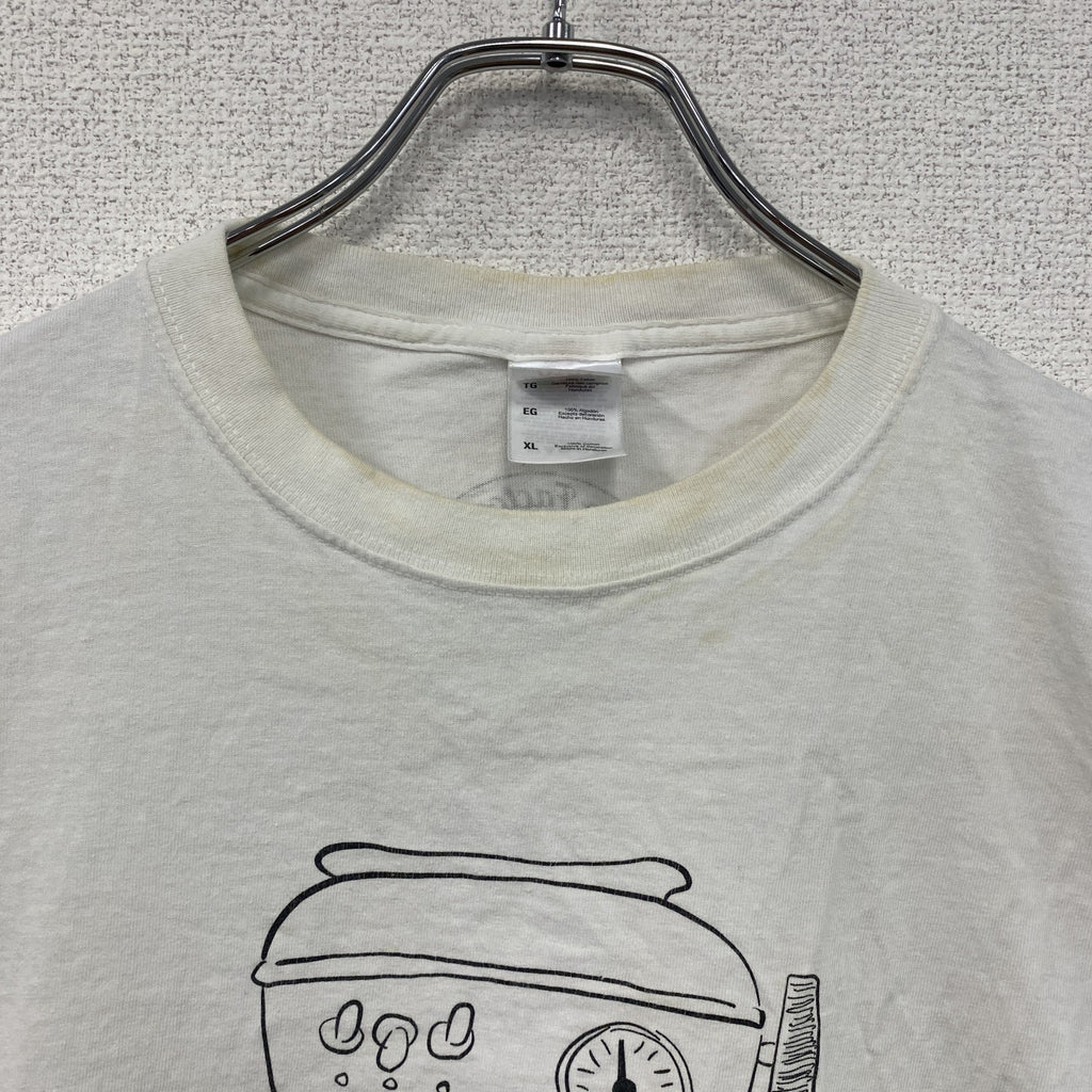 FRUIT OF THE LOOM　フルーツオブザルーム　Ascaso　アスカソ　半袖Tシャツ　ホワイト　XLサイズ　古着