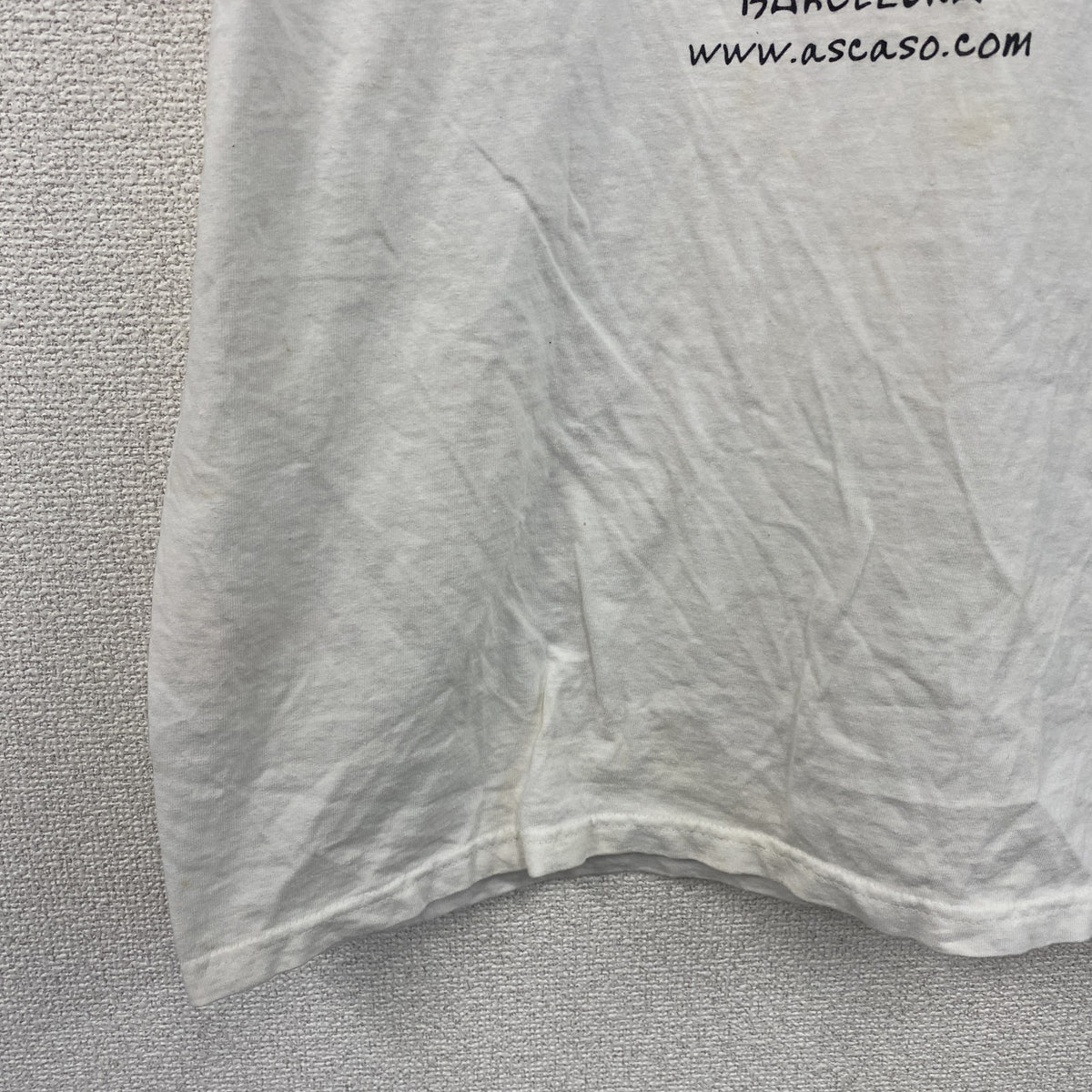 FRUIT OF THE LOOM　フルーツオブザルーム　Ascaso　アスカソ　半袖Tシャツ　ホワイト　XLサイズ　古着