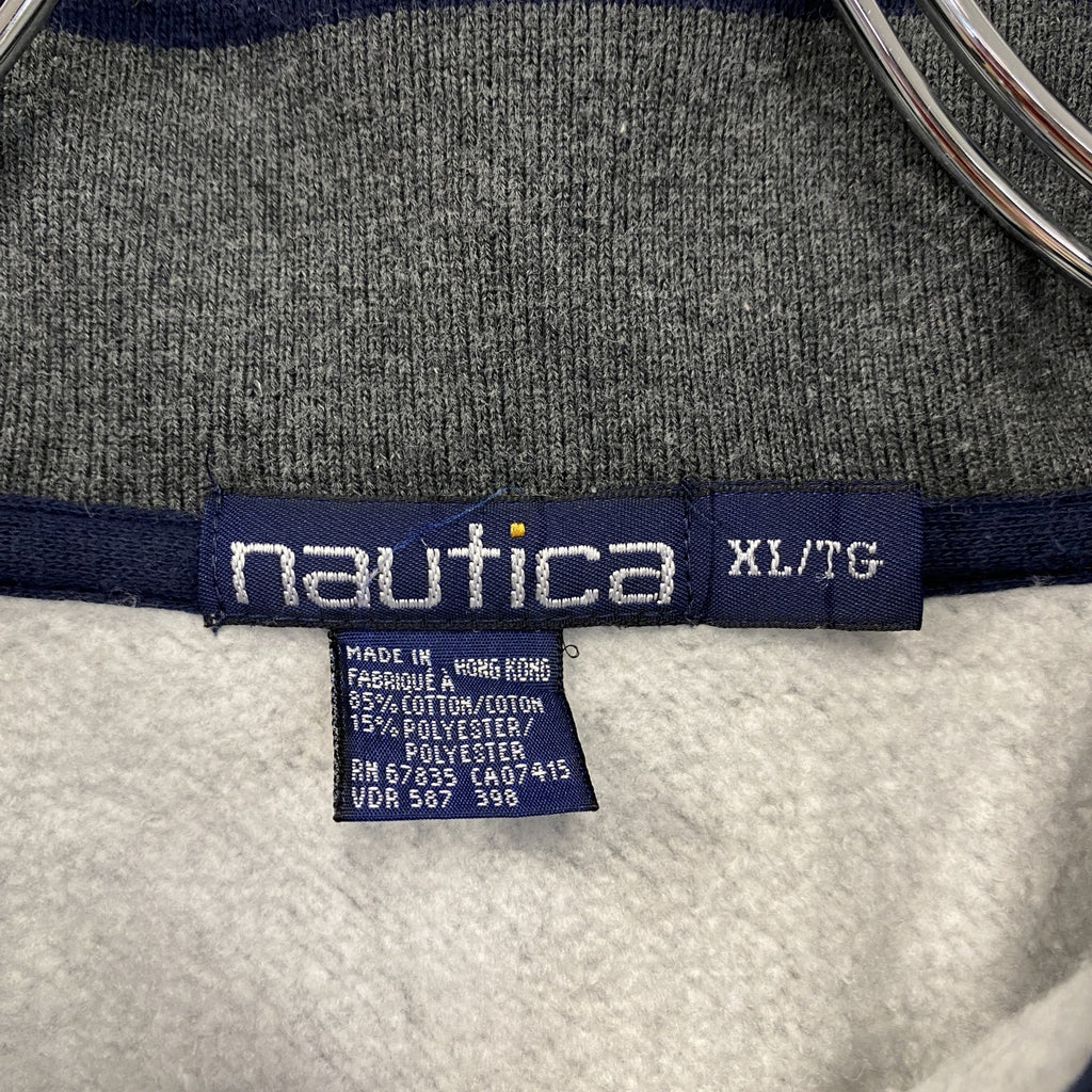 ～90s　NAUTICA　ノーティカ　ハーフジップスウェット/トレーナー　ヴィンテージ　ダークグレー　XLサイズ　古着