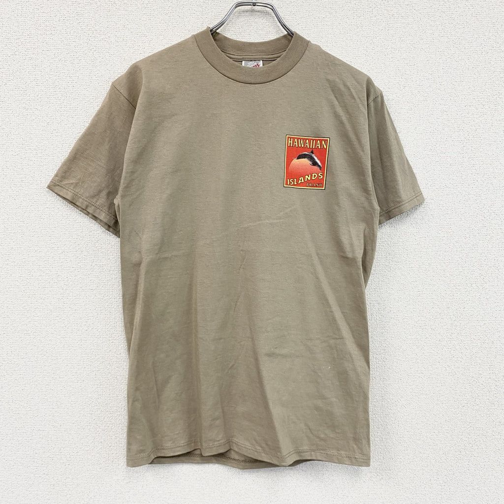 90s～　JERZEES　ジャージーズ　半袖プリントTシャツ　ヴィンテージ　カーキ　Mサイズ　古着